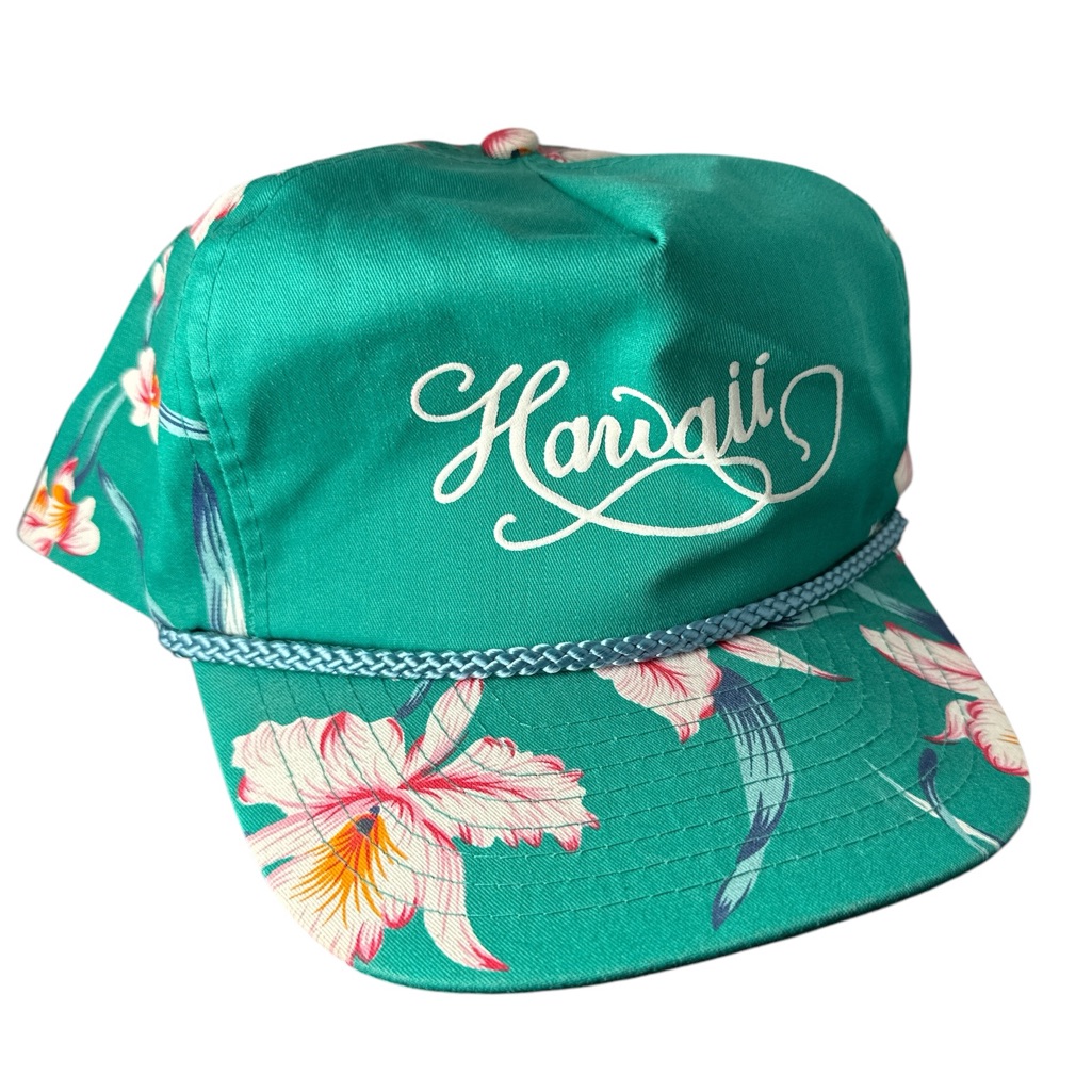 Vintage Nissin Cap Hawaii Floral Trucker Hat Cap Snapback